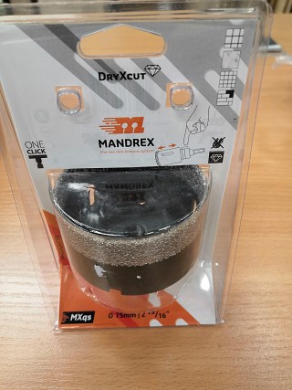 Mandrex 55mm Timanttireikäsaha DryXcut Mxqs
